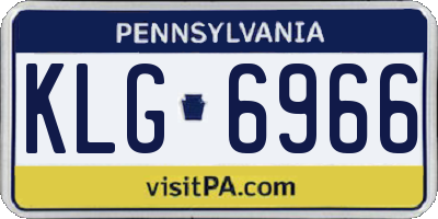 PA license plate KLG6966