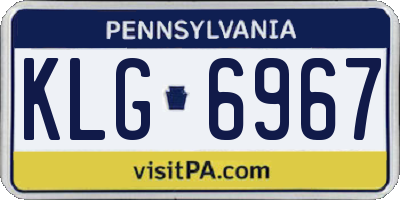 PA license plate KLG6967
