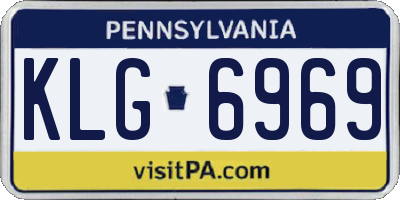 PA license plate KLG6969