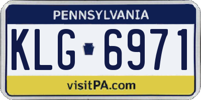 PA license plate KLG6971