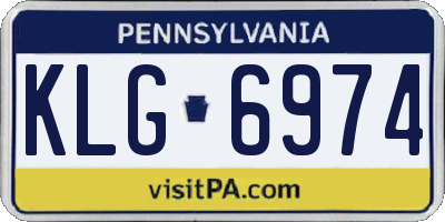PA license plate KLG6974