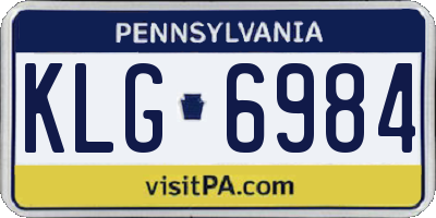 PA license plate KLG6984