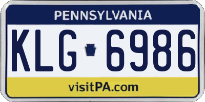 PA license plate KLG6986