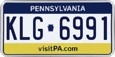 PA license plate KLG6991