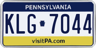 PA license plate KLG7044