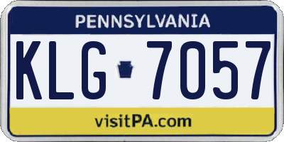 PA license plate KLG7057