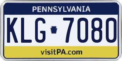 PA license plate KLG7080