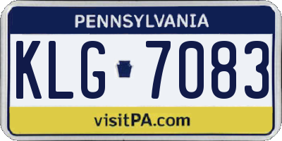 PA license plate KLG7083