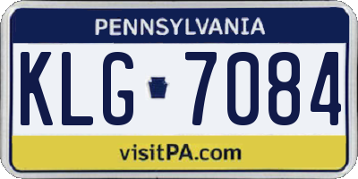 PA license plate KLG7084