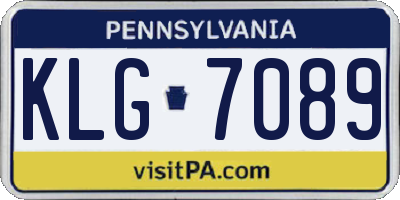 PA license plate KLG7089