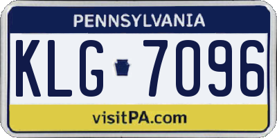 PA license plate KLG7096
