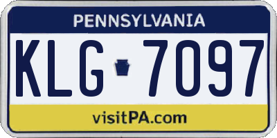 PA license plate KLG7097