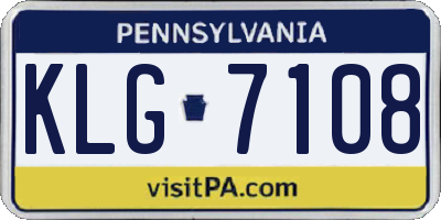 PA license plate KLG7108