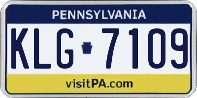 PA license plate KLG7109