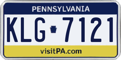 PA license plate KLG7121