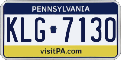 PA license plate KLG7130
