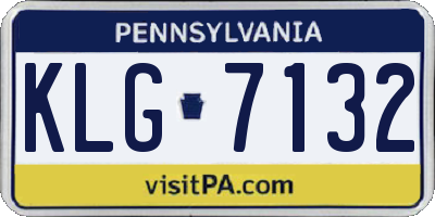 PA license plate KLG7132