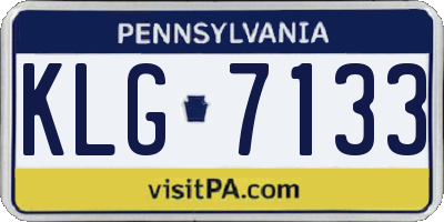 PA license plate KLG7133