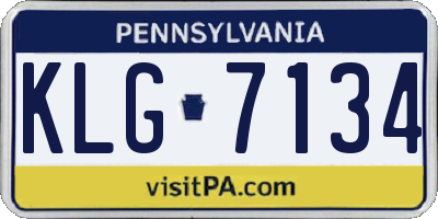 PA license plate KLG7134