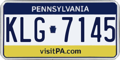 PA license plate KLG7145