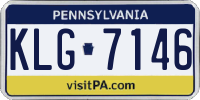 PA license plate KLG7146