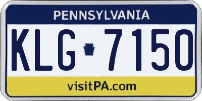 PA license plate KLG7150