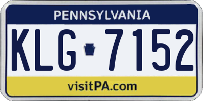 PA license plate KLG7152