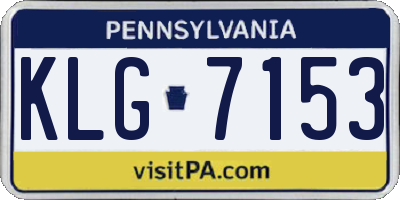 PA license plate KLG7153