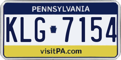 PA license plate KLG7154