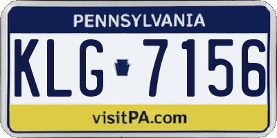 PA license plate KLG7156