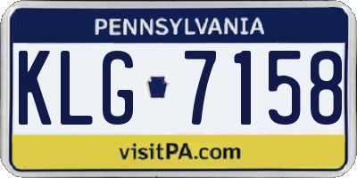 PA license plate KLG7158