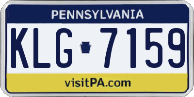 PA license plate KLG7159