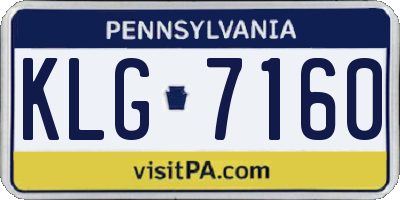 PA license plate KLG7160