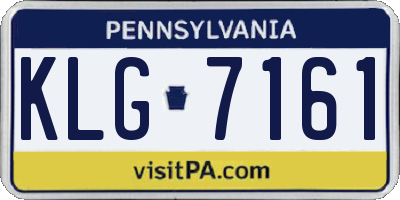 PA license plate KLG7161