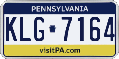 PA license plate KLG7164