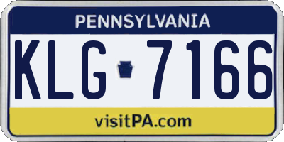 PA license plate KLG7166