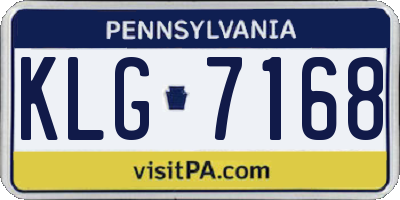 PA license plate KLG7168