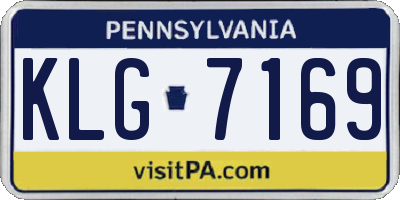 PA license plate KLG7169