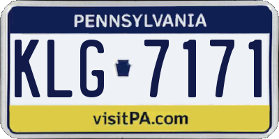 PA license plate KLG7171