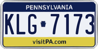 PA license plate KLG7173