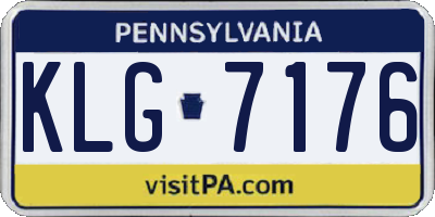 PA license plate KLG7176