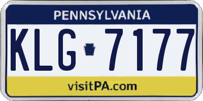 PA license plate KLG7177