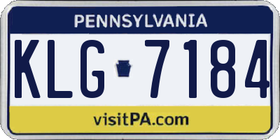 PA license plate KLG7184