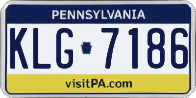 PA license plate KLG7186