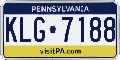 PA license plate KLG7188