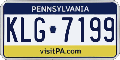 PA license plate KLG7199