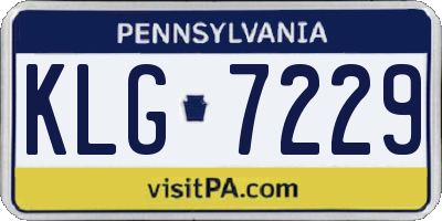 PA license plate KLG7229