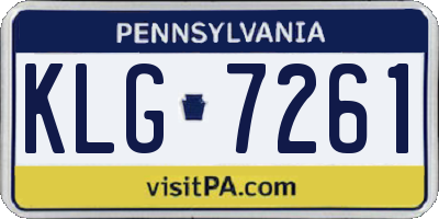 PA license plate KLG7261