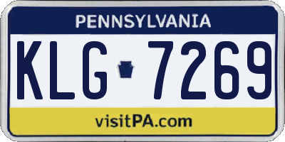 PA license plate KLG7269