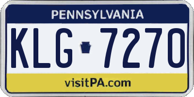 PA license plate KLG7270
